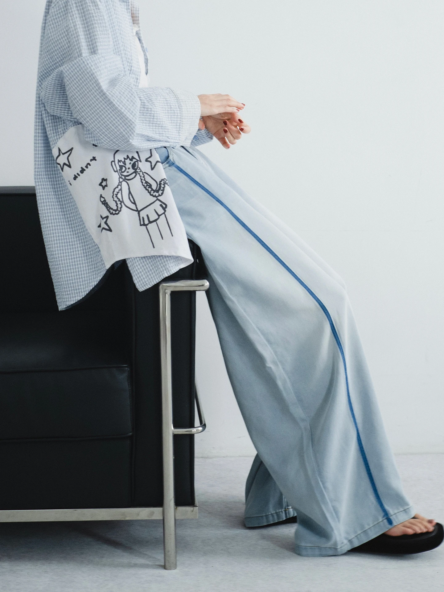 Шелковые свободные джинсы-бананы Waed для женщин, летние повседневные широкие брюки с высокой талией, цветные, с эффектом прохлады, женские джинсы
Шелковые свободные джинсы-бананы Waed для женщин, летние повседневные широкие брюки с высокой талией, цветные, с эффектом прохлады, женские джинсы