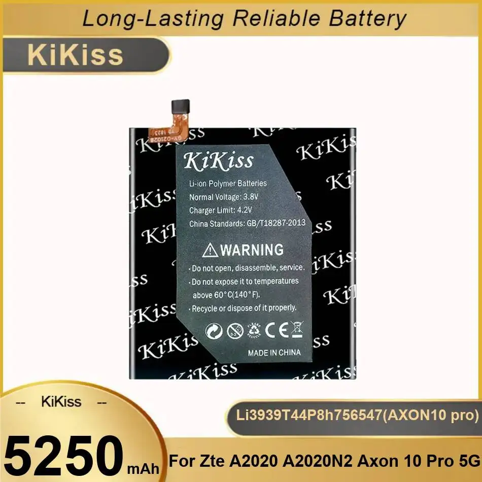 Safe For Zte Axon 10 Pro 5G A2020 A2020N2 Li3939t44p8h756547 AXON10 Mobile Phone Battery 5250Mah
Safe For Zte Axon 10 Pro 5G A2020 A2020N2 Li3939t44p8h756547 AXON10 Mobile Phone Battery 5250Mah