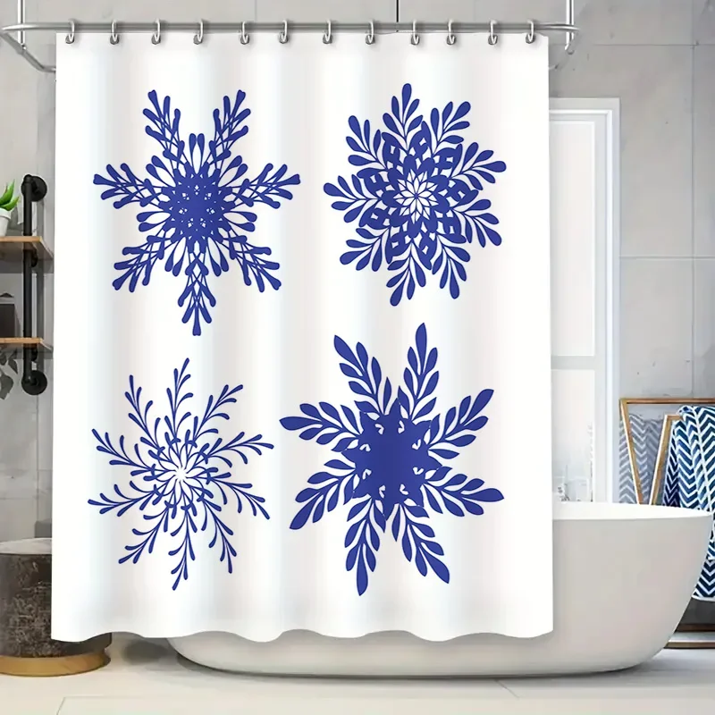 Занавеска для душа со снежинкой, синий декоративный коврик для ванной с белой тканью с принтом, водонепроницаемый полиэстер, предметы для украшения дома
Занавеска для душа со снежинкой, синий декоративный коврик для ванной с белой тканью с принтом, водонепроницаемый полиэстер, предметы для украшения дома