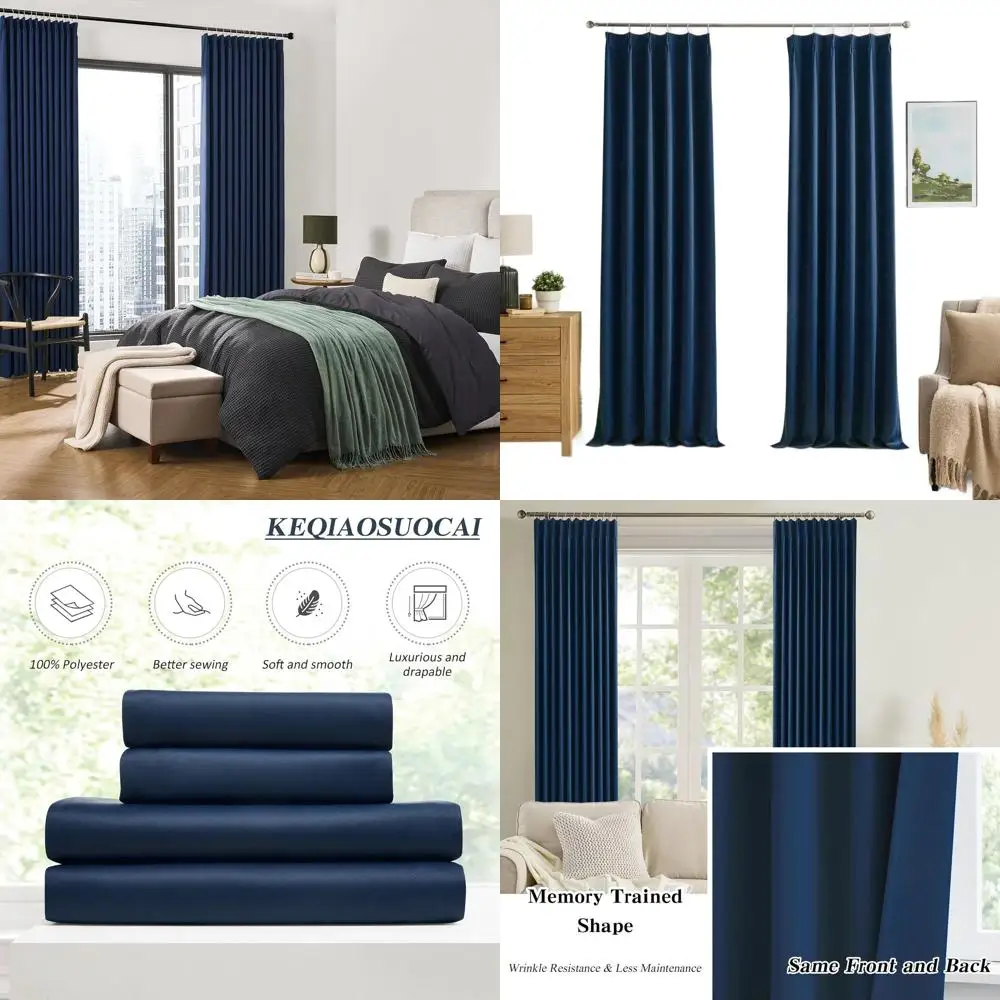 Blackout Thermal Insulated Pinch Pleat Curtains for Boys Playroom, 40x90, 2-Panel Set
Blackout Thermal Insulated Pinch Pleat Curtains for Boys Playroom, 40x90, 2-Panel Set