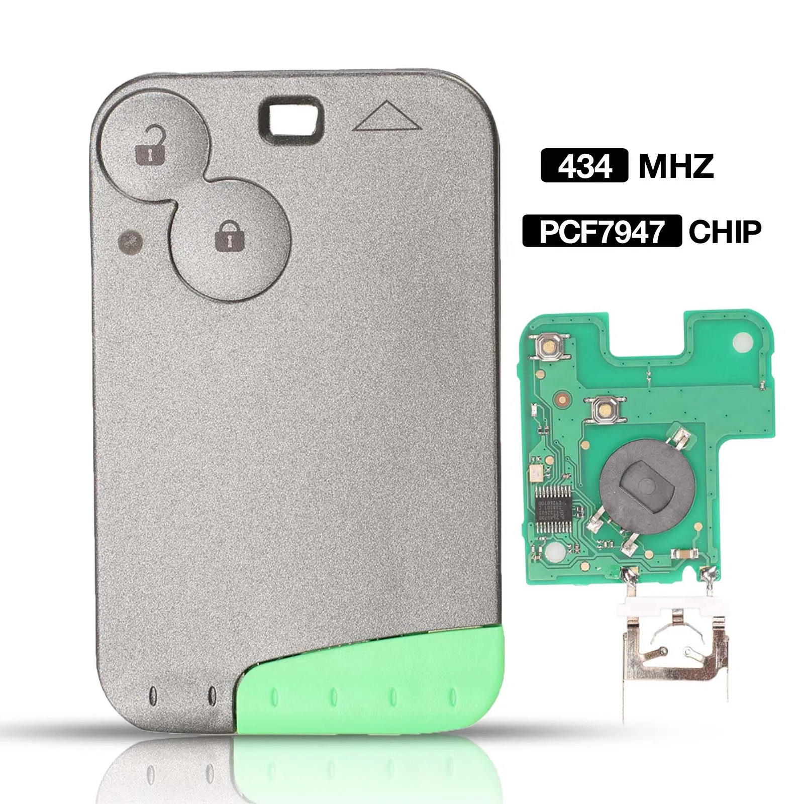 jingyuqin 2 BTN Smart Card Key 433Mhz PCF7947 ID46 Transponder Chip For Renault Laguna Espace 2001-2006 Remote Car Key Control
jingyuqin 2 BTN Smart Card Key 433Mhz PCF7947 ID46 Transponder Chip For Renault Laguna Espace 2001-2006 Remote Car Key Control