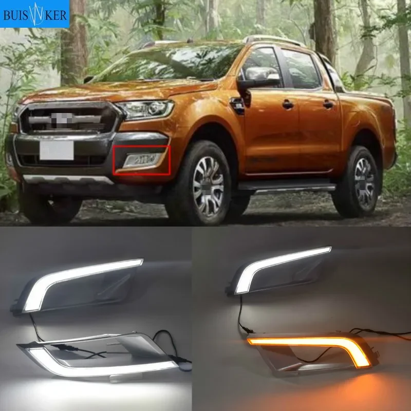 2 шт. для Ford Ranger Wildtrak 2015 2016 2017 2018 светодиодные DRL дневные ходовые огни дневного света противотуманные фары желтый поворотник
2 шт. для Ford Ranger Wildtrak 2015 2016 2017 2018 светодиодные DRL дневные ходовые огни дневного света противотуманные фары желтый поворотник
