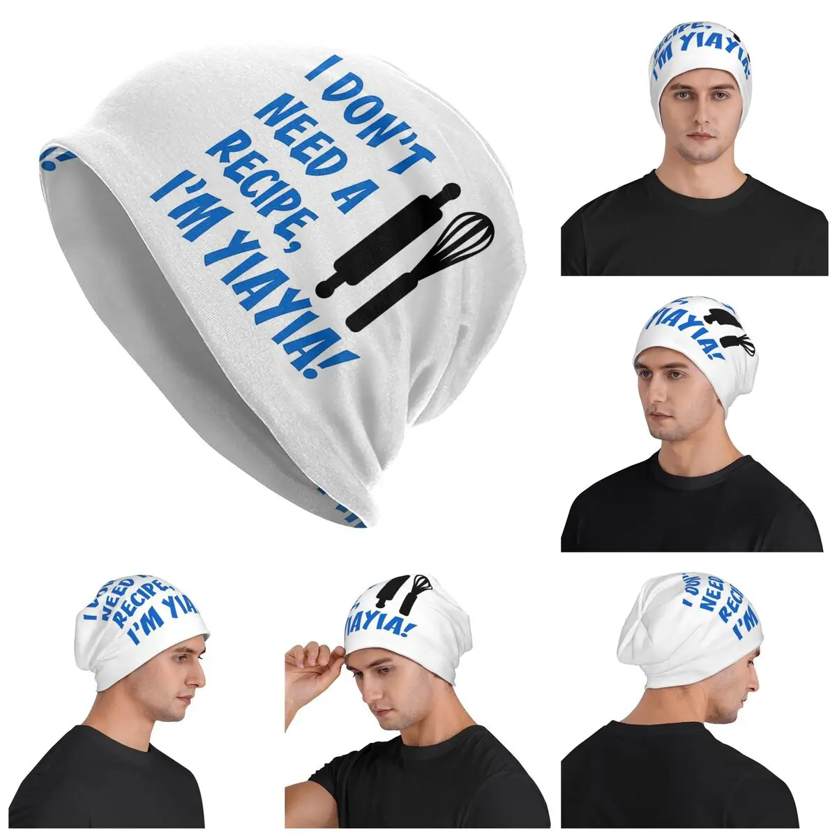 Don't Need Recipe YiaYia Greek Grandmother Warm Knitted Cap Hip Hop Bonnet Hat Autumn Winter Beanies Hats for Men Women Adult
Don't Need Recipe YiaYia Greek Grandmother Warm Knitted Cap Hip Hop Bonnet Hat Autumn Winter Beanies Hats for Men Women Adult