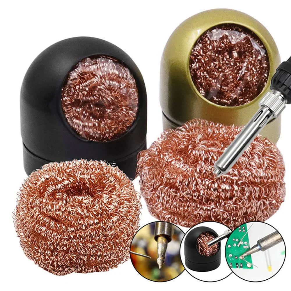 Brass Wool Soldering Iron Tip Cleaner | Instant Clean, Thermal Shock Protection, No Water Required, Durable Metal Housing for We
Brass Wool Soldering Iron Tip Cleaner | Instant Clean, Thermal Shock Protection, No Water Required, Durable Metal Housing for We