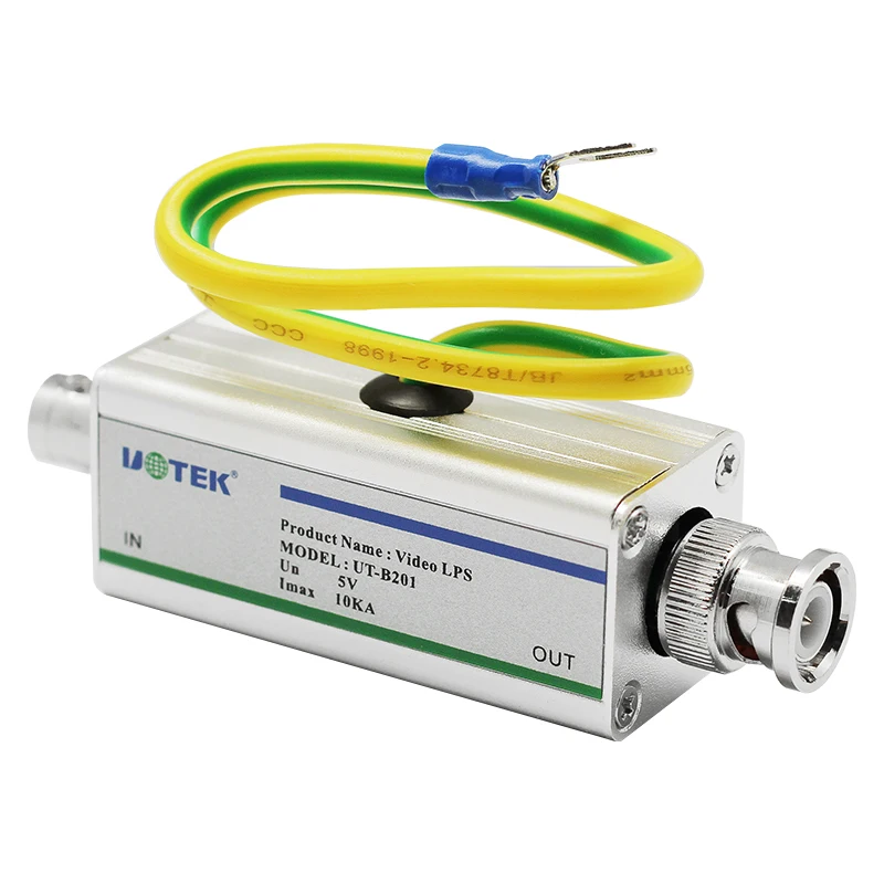 UOTEK Video Light-ning Protector IEC61000-4-5 Тестовый стандарт 4, антистатический уровень, светозащитный разрядник UT-B201
UOTEK Video Light-ning Protector IEC61000-4-5 Тестовый стандарт 4, антистатический уровень, светозащитный разрядник UT-B201