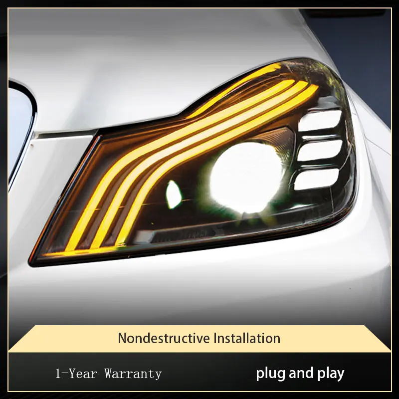 Car Light For Benz Class C180 C200 W204 2011 2012 2013 2014 Assembly Upgrade Full LED DRL Headlight Automotive Accessories
Car Light For Benz Class C180 C200 W204 2011 2012 2013 2014 Assembly Upgrade Full LED DRL Headlight Automotive Accessories
