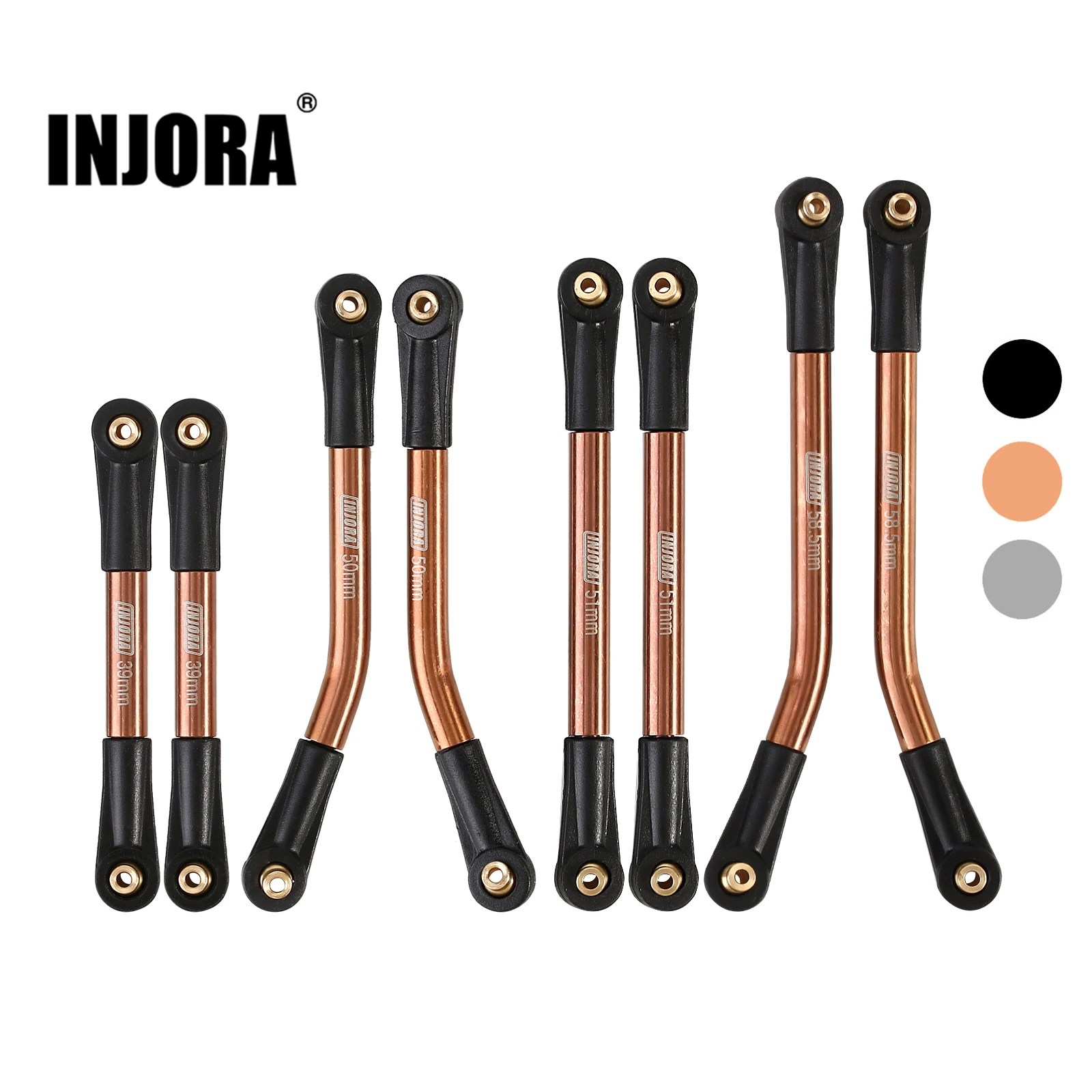 INJORA Stainless Steel High Clearance 4 Links Set Upgrade Parts For 1/24 Axial SCX24 C10 JEEP JLU Ford Bronco
INJORA Stainless Steel High Clearance 4 Links Set Upgrade Parts For 1/24 Axial SCX24 C10 JEEP JLU Ford Bronco