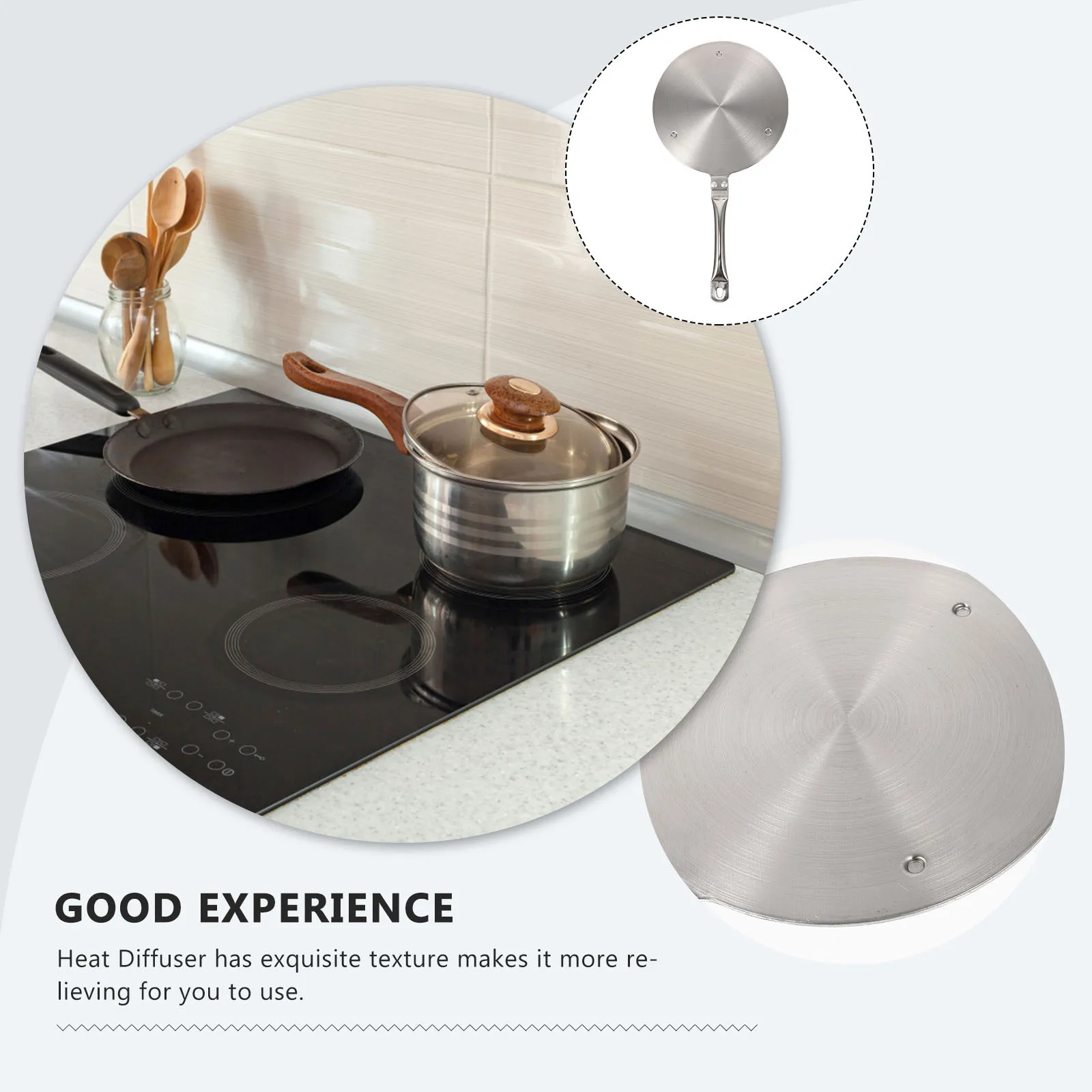 Induction Cooker Adapter Plate Stainless Steel Heat Diffuser Plate Compact Kitchen Must Haves Heat Diffuser with Handle
Induction Cooker Adapter Plate Stainless Steel Heat Diffuser Plate Compact Kitchen Must Haves Heat Diffuser with Handle