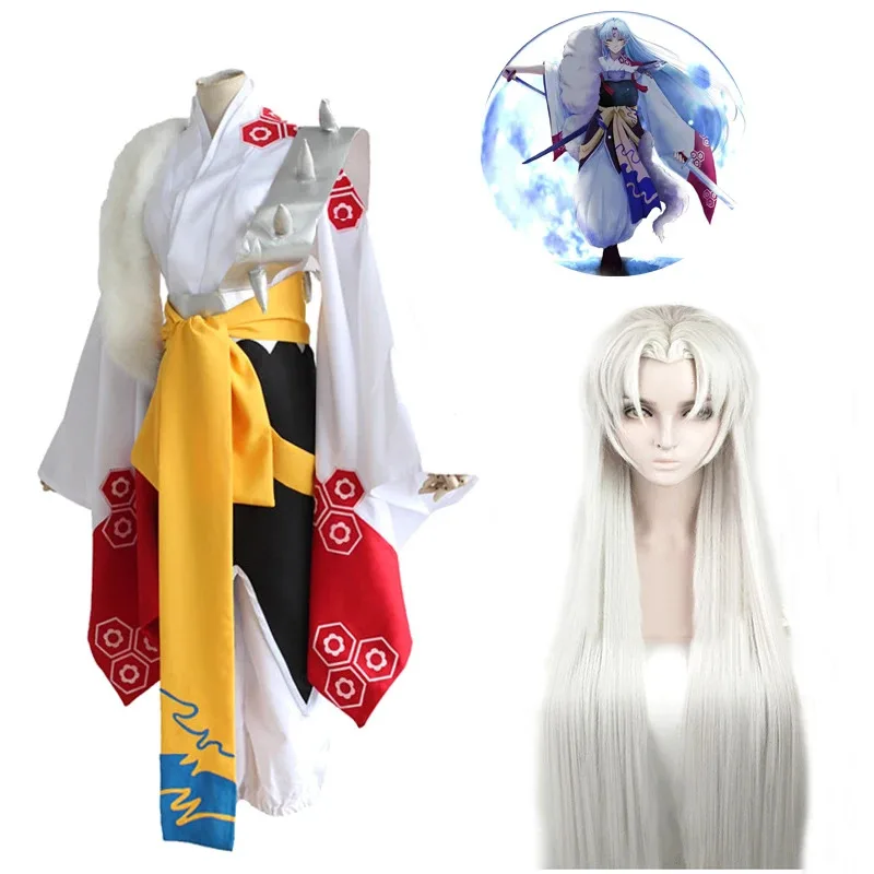 Bear's Den Japan Anime Inuyasha Sesshomaru Cosplay Costume Mask Kimono Wig Hair Style Costumes Silver Wigs Halloween P New 2025
Bear's Den Japan Anime Inuyasha Sesshomaru Cosplay Costume Mask Kimono Wig Hair Style Costumes Silver Wigs Halloween P New 2025