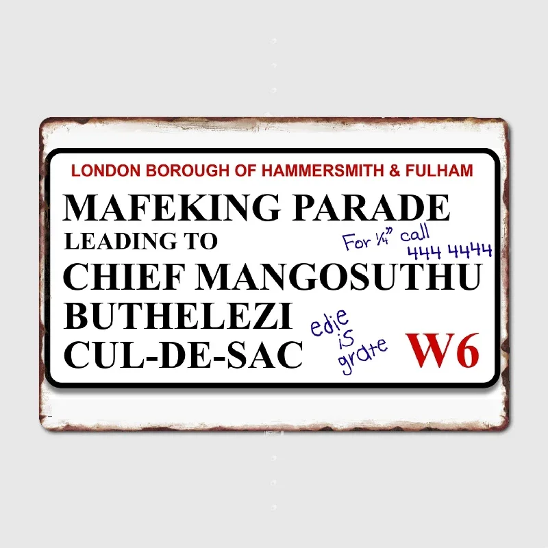 Mafeking Parade Cul-De-Sac Street Sign Metal Sign Club Home Garage Club Create Decoration Tin Sign Poster Room Wall Decor
Mafeking Parade Cul-De-Sac Street Sign Metal Sign Club Home Garage Club Create Decoration Tin Sign Poster Room Wall Decor