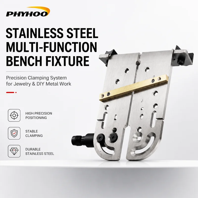 PHYHOO Stainless Steel Multi Function Bench Fixture Tool Jewelry Clamping System Precision Drilling Engraving Bench Work Block K
PHYHOO Stainless Steel Multi Function Bench Fixture Tool Jewelry Clamping System Precision Drilling Engraving Bench Work Block K