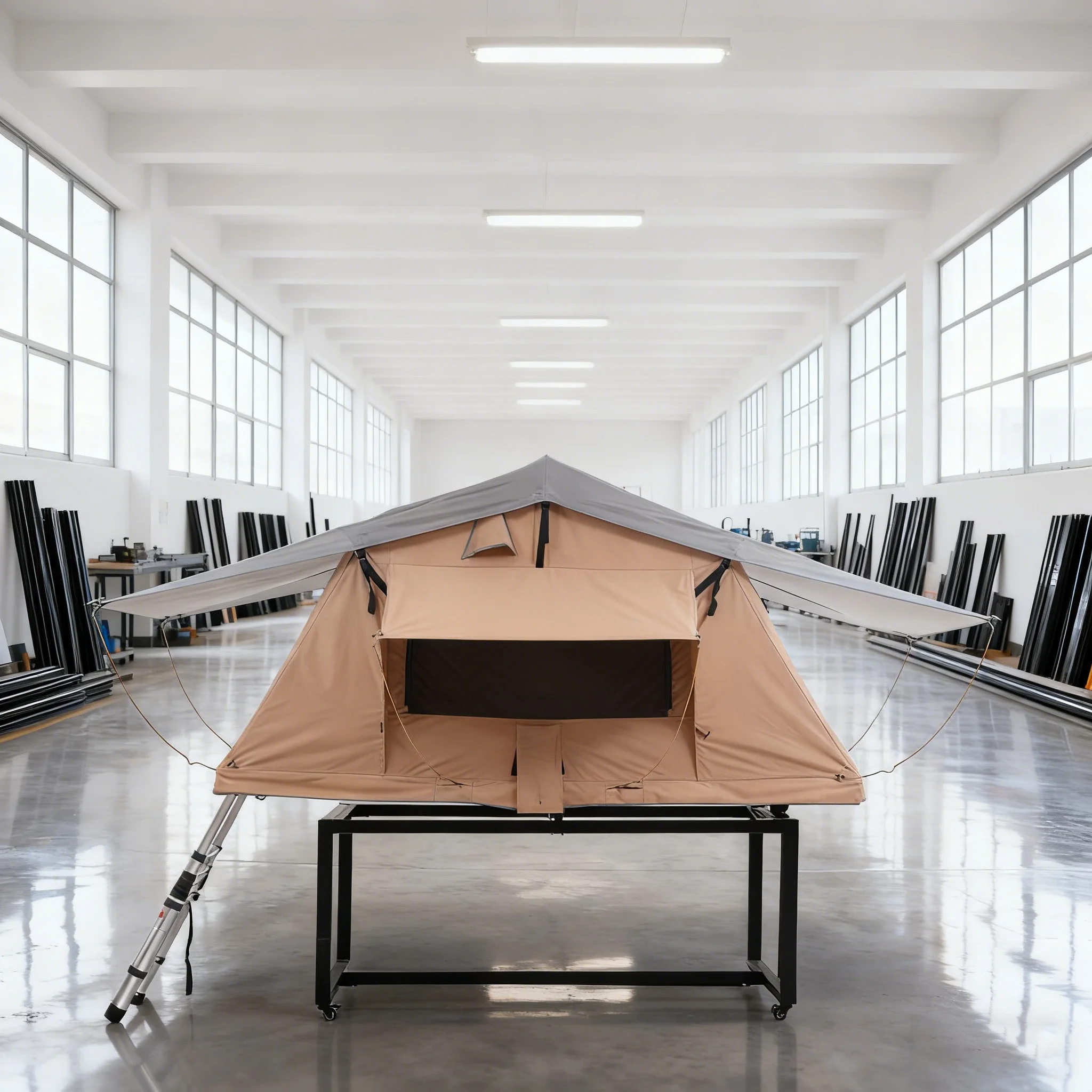 Suitable Size Foldable Aluminum Car Box Customized Canvas Rooftop Tent Latest Design