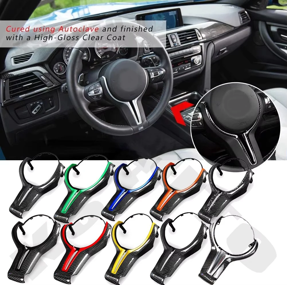 M power Steering Wheel Covers Car Carbon Fiber M sport Steering Wheel Trim for BMW M2 F87 M3 F80 M4 F82 M5 F10 M6 F06
M power Steering Wheel Covers Car Carbon Fiber M sport Steering Wheel Trim for BMW M2 F87 M3 F80 M4 F82 M5 F10 M6 F06