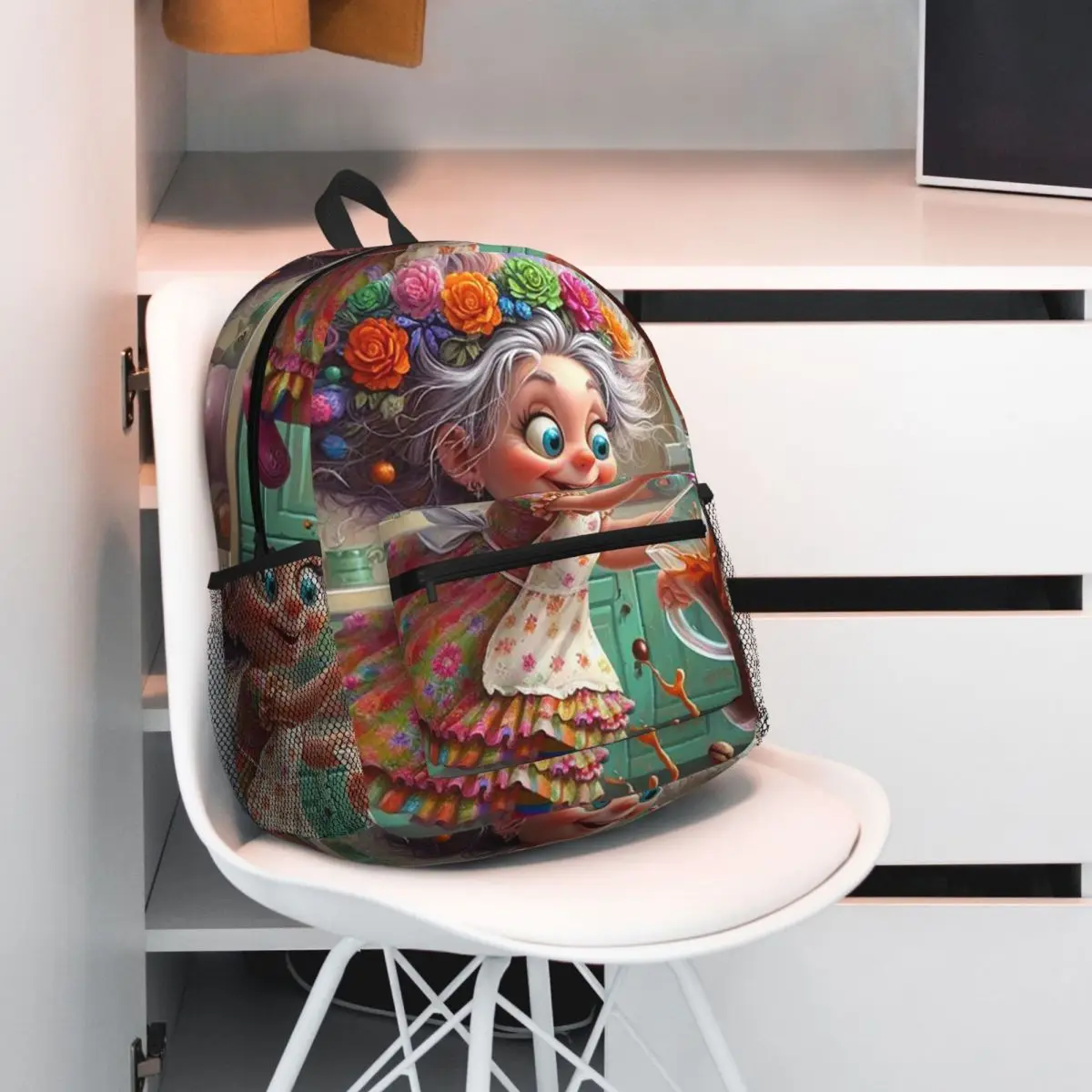 Grandma Floral Dress Backpack Student BookBag Kids School Bag Laptop Shoulder Bags for Men Women
Grandma Floral Dress Backpack Student BookBag Kids School Bag Laptop Shoulder Bags for Men Women