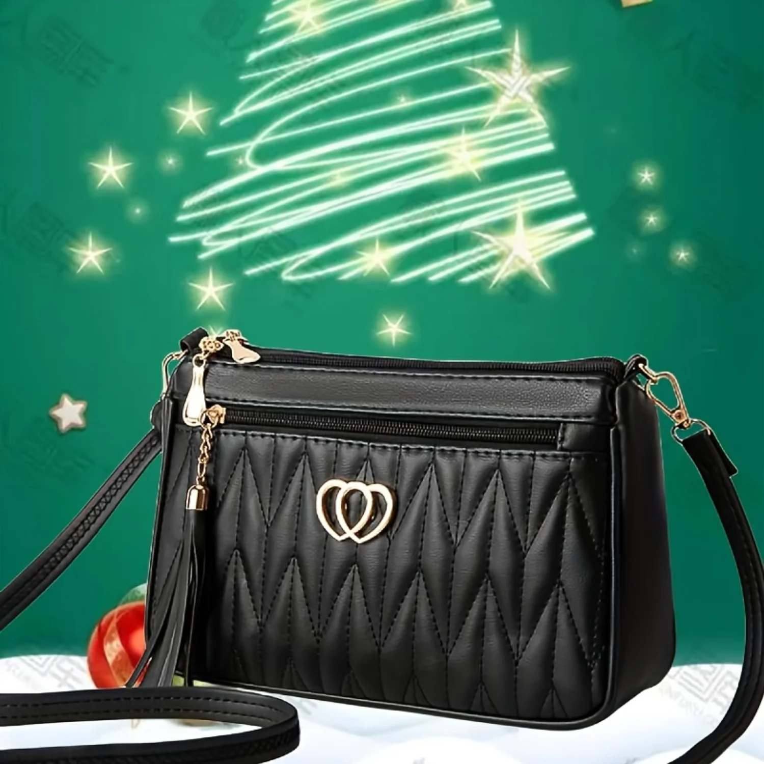 Fashion Quilted Crossbody Bag, Elegant PU Shoulder Bag, Women's Casual Handbag & Purse - Stylish and Versatile Accessory for Eve
Fashion Quilted Crossbody Bag, Elegant PU Shoulder Bag, Women's Casual Handbag & Purse - Stylish and Versatile Accessory for Eve