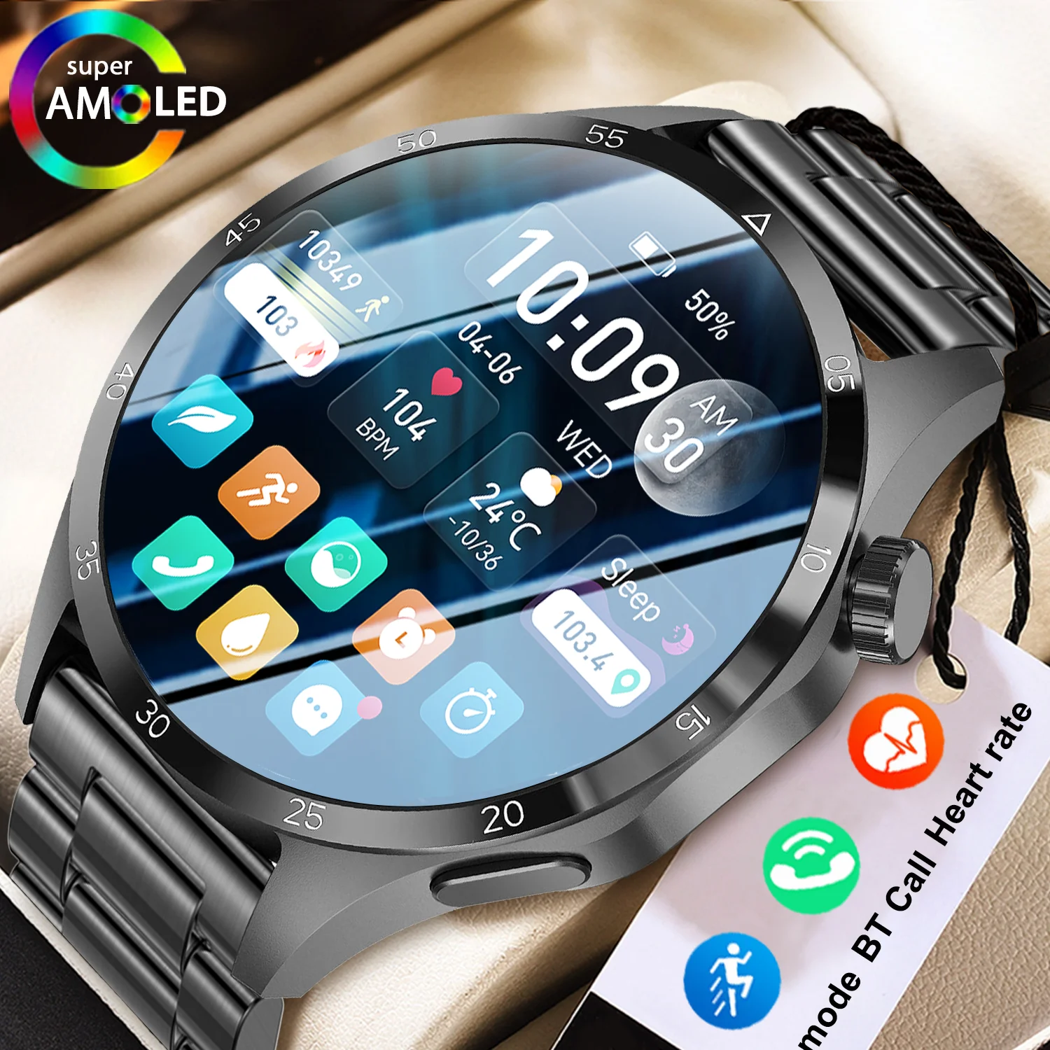 2025 New Smart Watch Men Gift AMOLED Display Message Push Heart Rate Outdoor Sport Waterproof BT Call Smartwatch For Android iOS
2025 New Smart Watch Men Gift AMOLED Display Message Push Heart Rate Outdoor Sport Waterproof BT Call Smartwatch For Android iOS