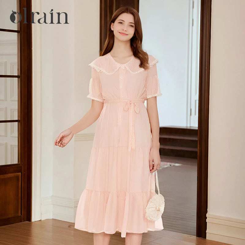 OLrain Pink Dot Dresses Women 2025 Spring Summer A-line Wrap Short Sleeve Ruffles V-neck French Sweet Fairy Dress 9XLB21215
OLrain Pink Dot Dresses Women 2025 Spring Summer A-line Wrap Short Sleeve Ruffles V-neck French Sweet Fairy Dress 9XLB21215
