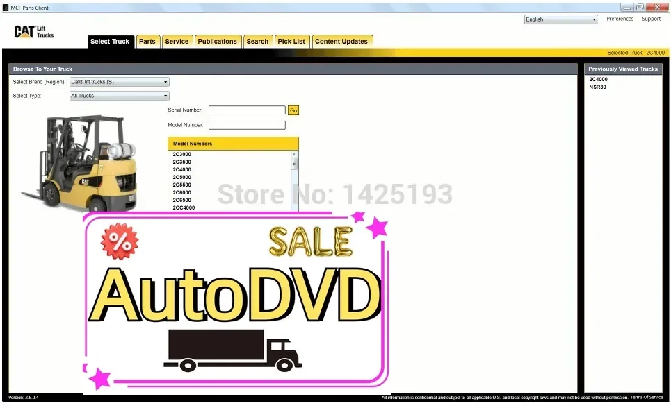 Каталог запасных частей AutoDVD Cat Lift Trucks 2024 (MCFS)
Каталог запасных частей AutoDVD Cat Lift Trucks 2024 (MCFS)