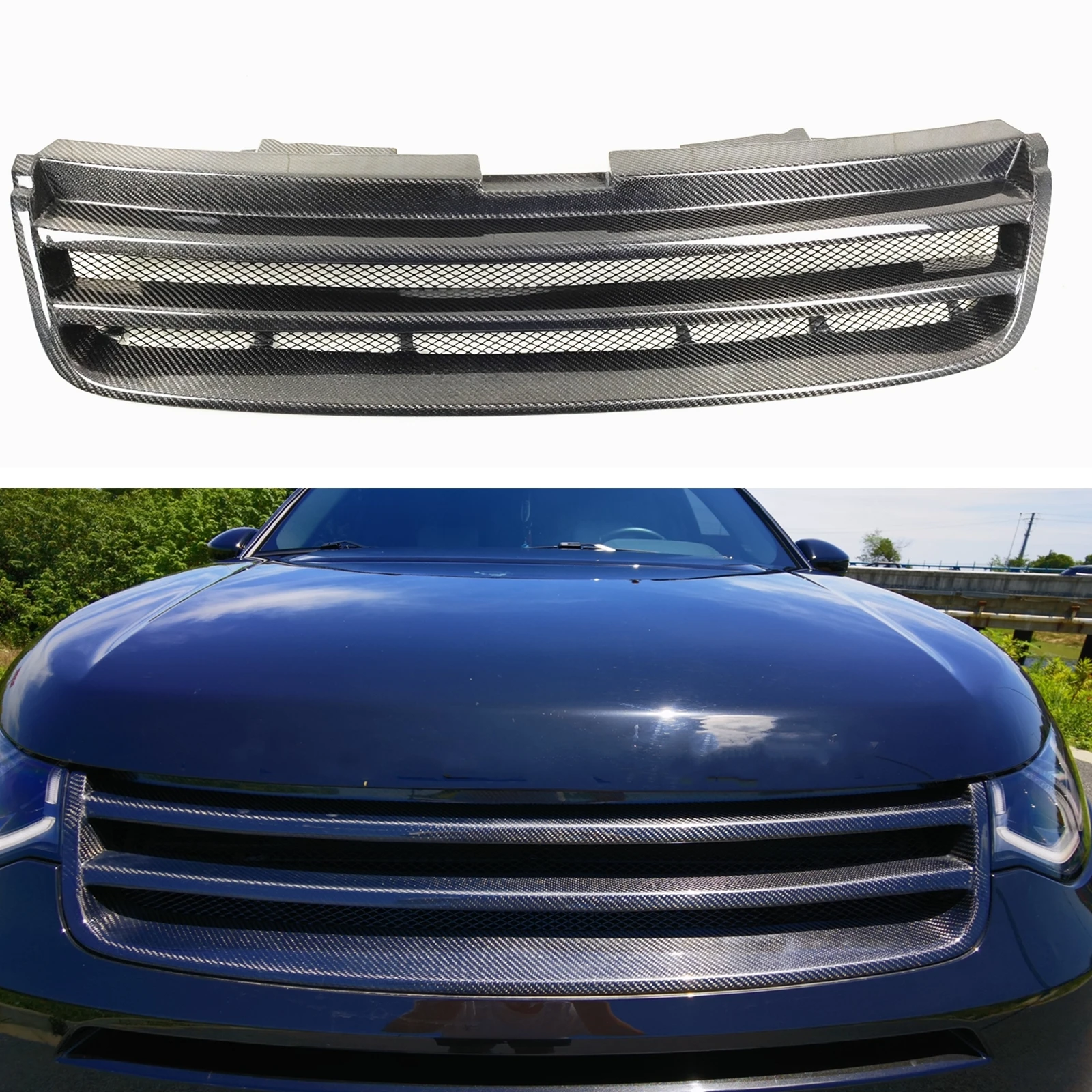 Front Grille Racing Grills For Land Rover Discovery Sport 2020-2022 Real Carbon Fiber Car Upper Bumper Hood Mesh Body Kit Grid
Front Grille Racing Grills For Land Rover Discovery Sport 2020-2022 Real Carbon Fiber Car Upper Bumper Hood Mesh Body Kit Grid
