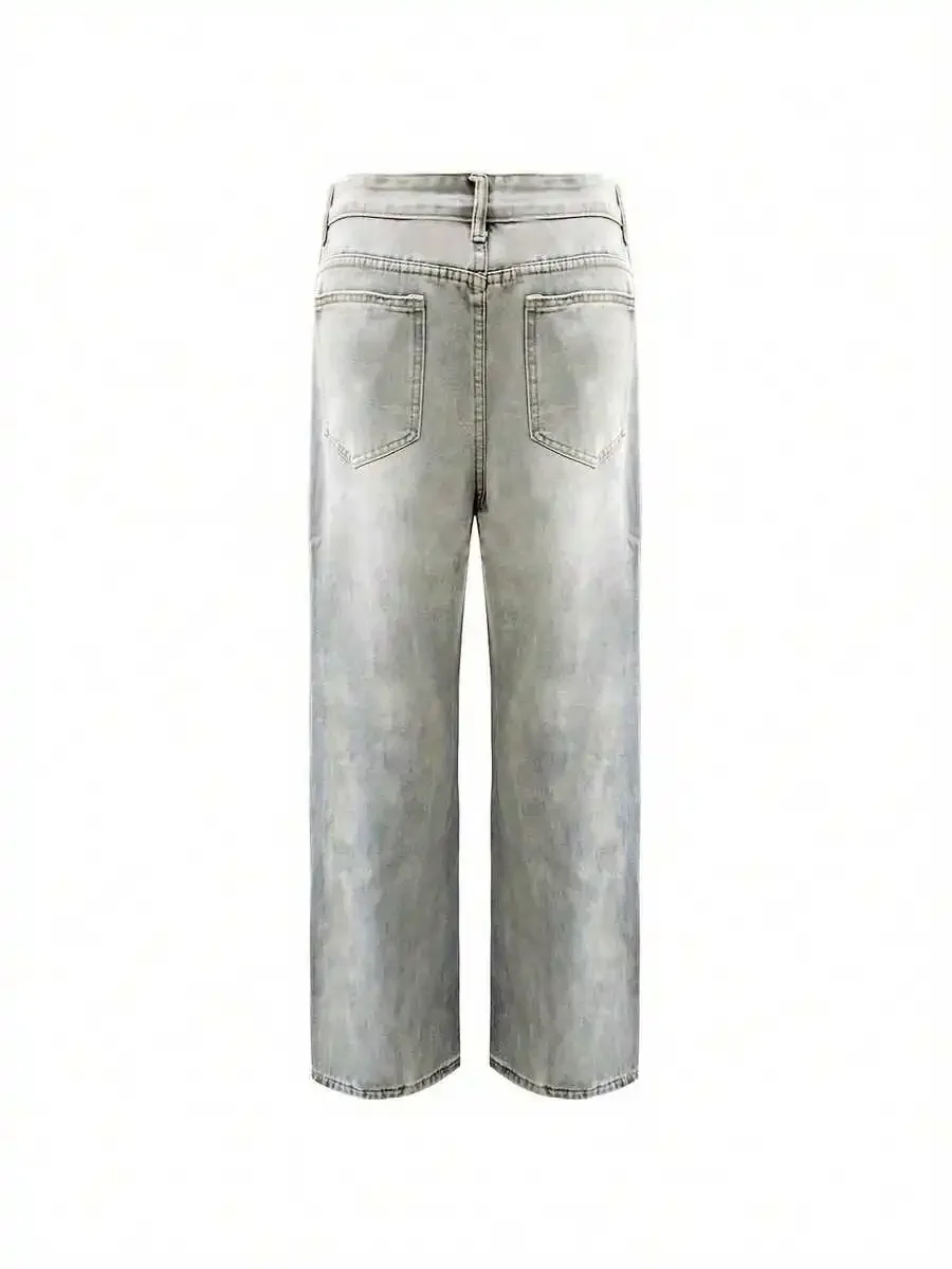 Mens Retro Loose Fit Champagne Blue Denim Jeans
Mens Retro Loose Fit Champagne Blue Denim Jeans