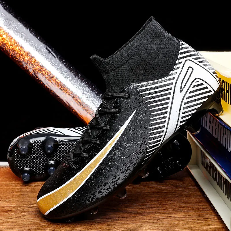 High Top Football Boots Net Lining Rubber Outsole Men's Large Size 47 Training Sports AG Long Nail TF Broken Nail Ball Shoes
High Top Football Boots Net Lining Rubber Outsole Men's Large Size 47 Training Sports AG Long Nail TF Broken Nail Ball Shoes