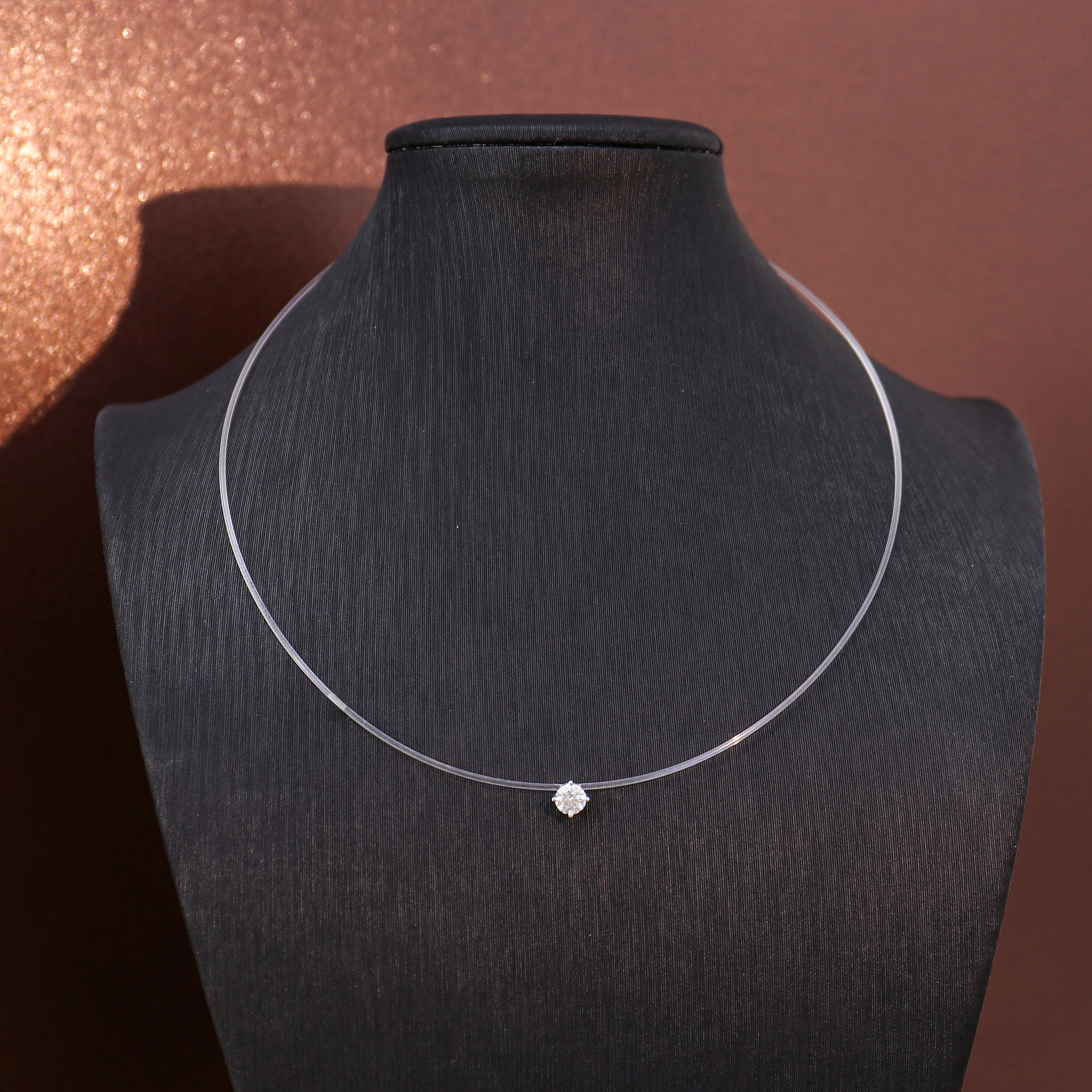 Provence Fishing Line Necklace 0.5ct DEF color VS Round lab diamond Pendant necklace for women Custom best friend Birthday Gift
Provence Fishing Line Necklace 0.5ct DEF color VS Round lab diamond Pendant necklace for women Custom best friend Birthday Gift