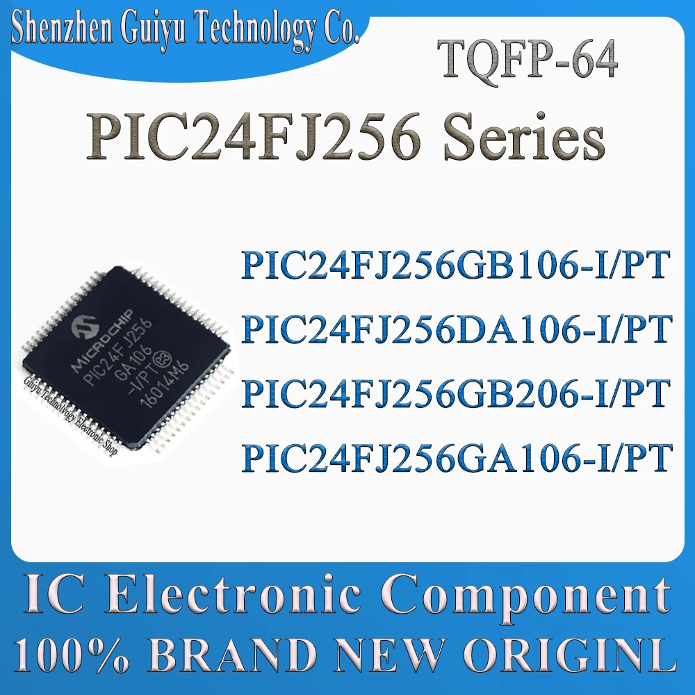 PIC24FJ256DA106-I/PT PIC24FJ256GA106-I PIC24FJ256GB106-I PIC24FJ256GB206-I PIC24FJ256DA106 PIC24FJ256 PIC24F TQFP-64 IC MCU Chip
PIC24FJ256DA106-I/PT PIC24FJ256GA106-I PIC24FJ256GB106-I PIC24FJ256GB206-I PIC24FJ256DA106 PIC24FJ256 PIC24F TQFP-64 IC MCU Chip