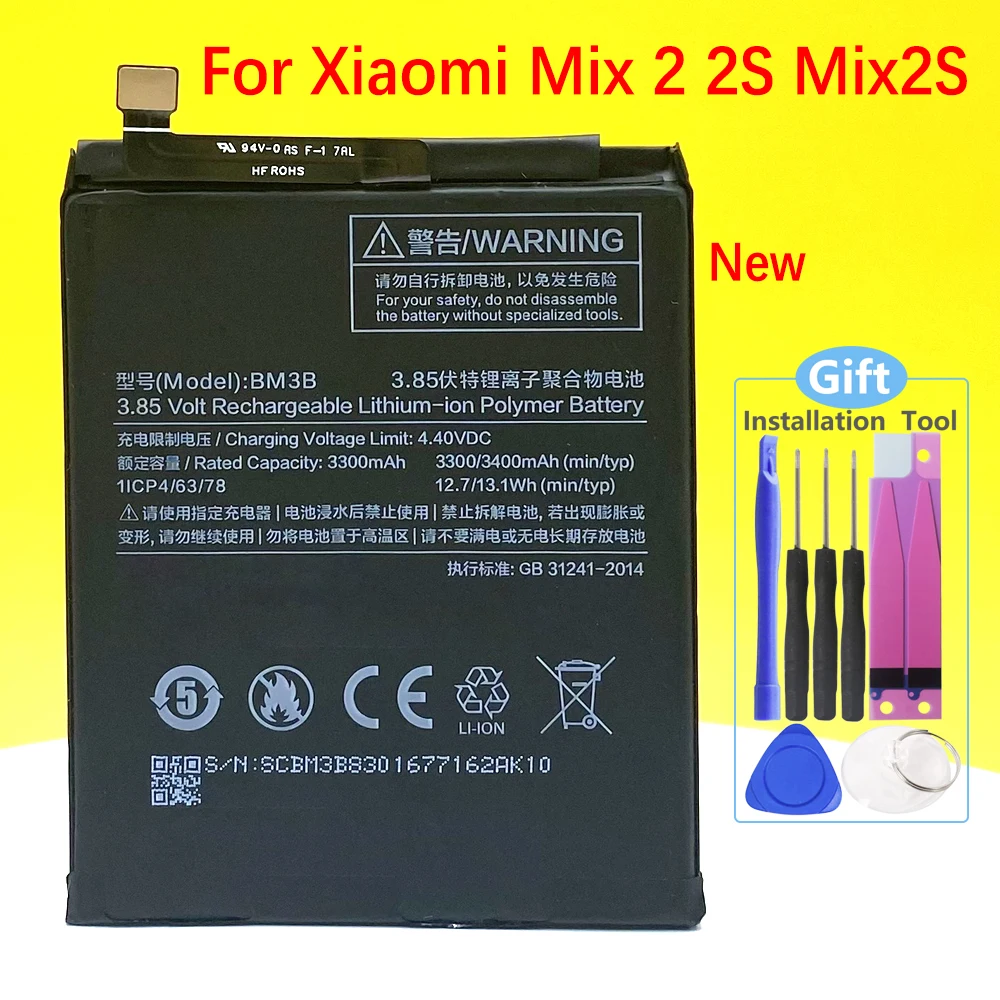NEW BM3B Battery For Xiaomi Mix 2 2S Mix2S Replacement Smartphone/Smart Mobile phone
NEW BM3B Battery For Xiaomi Mix 2 2S Mix2S Replacement Smartphone/Smart Mobile phone