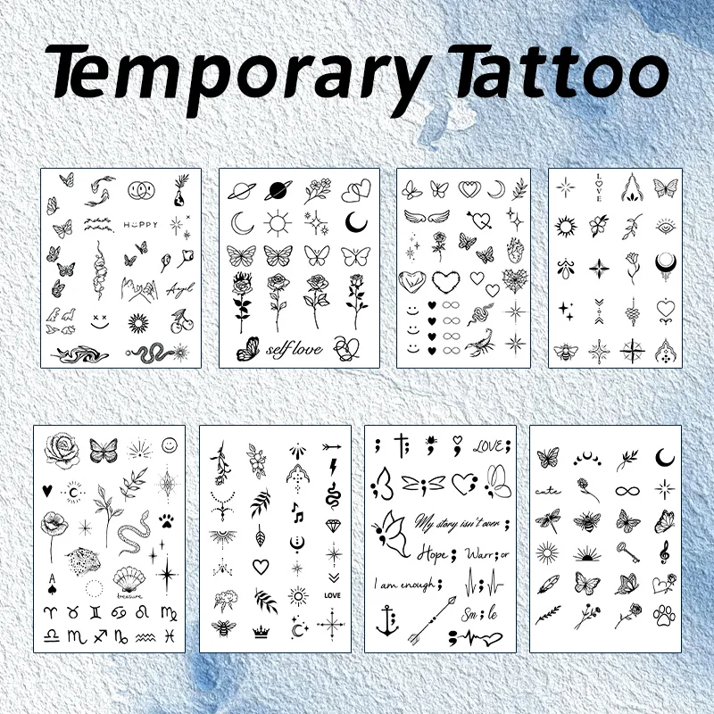 Small Pattern Waterproof Temporary Tattoo Stickers, Long-lasting Waterproof for One to Two Weeks, Finger Tattoos for Women.
Small Pattern Waterproof Temporary Tattoo Stickers, Long-lasting Waterproof for One to Two Weeks, Finger Tattoos for Women.