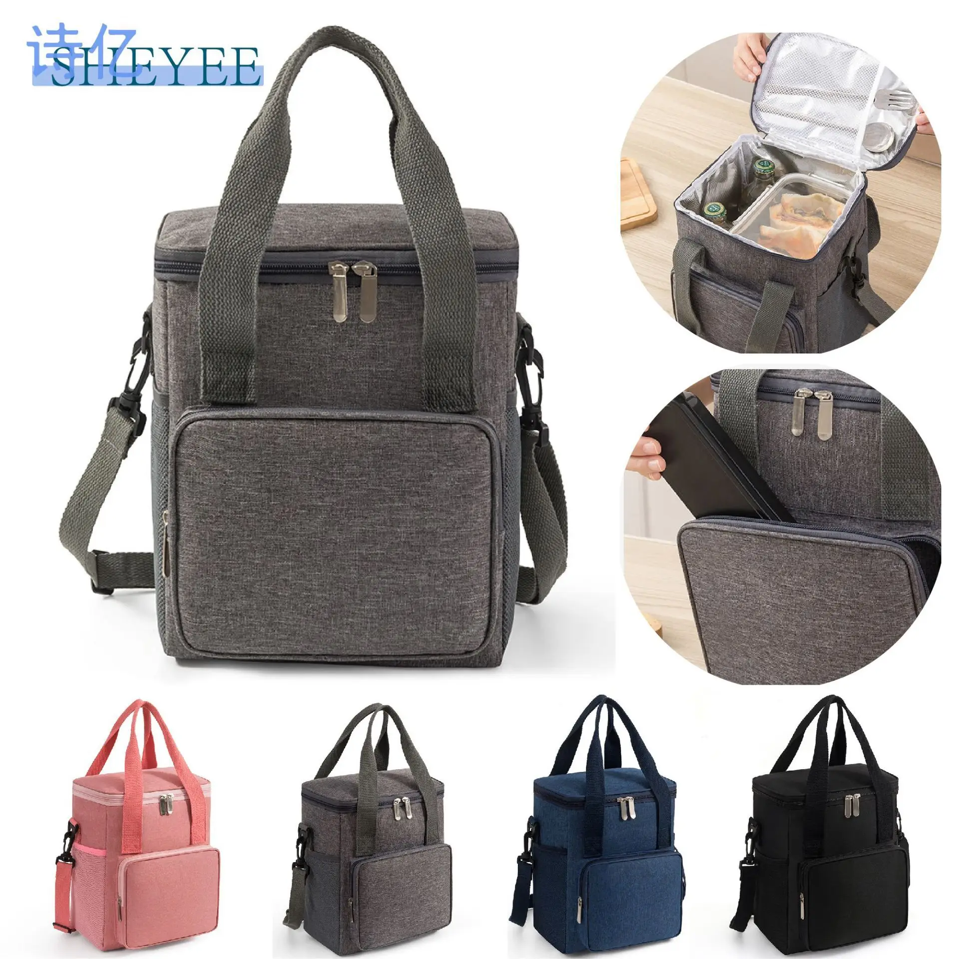 Korean Version Hot-Selling Crossbody Handheld Lunch Insulated Bag Portable Fresh-Keeping 
Korean Version Hot-Selling Crossbody Handheld Lunch Insulated Bag Portable Fresh-Keeping