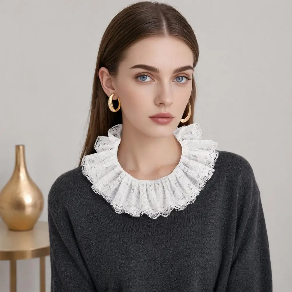 Elegant Lace Neckpiece Vintage Lace Ruffle Collar Wrist Cuff Set Choker Accessories White Clown Costume for Halloween for Dress
Elegant Lace Neckpiece Vintage Lace Ruffle Collar Wrist Cuff Set Choker Accessories White Clown Costume for Halloween for Dress