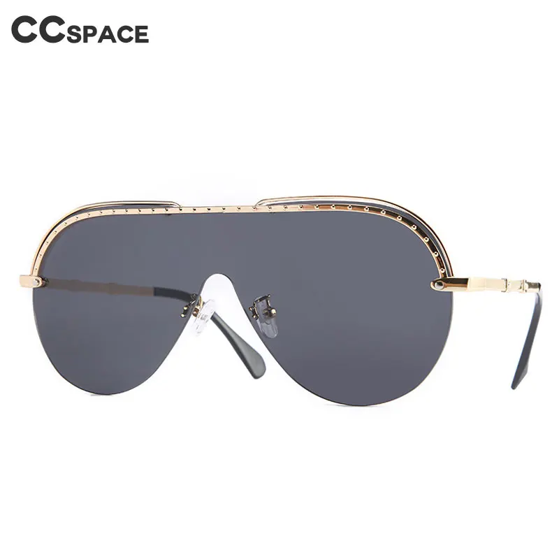 46296 Oversized Goggle Half Frame Sunglasses Luxury Men Women Fashion Rivet One Lens Shades Uv400 Vintage Glasses
46296 Oversized Goggle Half Frame Sunglasses Luxury Men Women Fashion Rivet One Lens Shades Uv400 Vintage Glasses