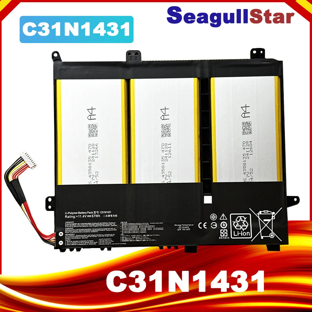 11.4V 57Wh New Laptop Battery C31N1431 for ASUS EeeBook R416N R416S E403S E403SA E403NA E403N
11.4V 57Wh New Laptop Battery C31N1431 for ASUS EeeBook R416N R416S E403S E403SA E403NA E403N