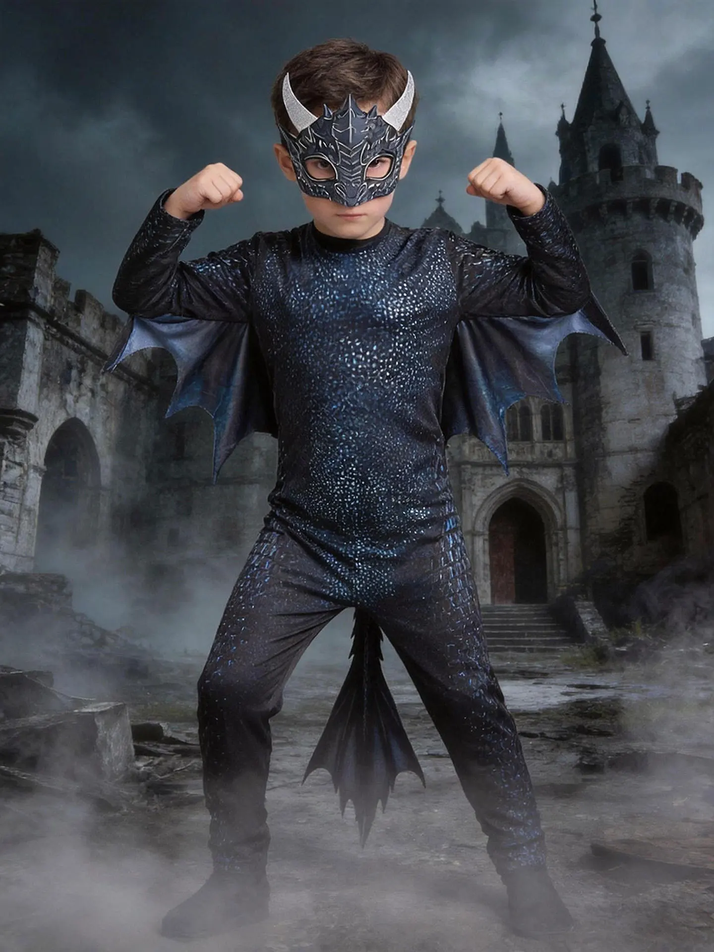 Kids Black Obsidian Dragon Knight Costume Halloween Dinosaur Dress Up Boys Stage Performance Outfit Set
Kids Black Obsidian Dragon Knight Costume Halloween Dinosaur Dress Up Boys Stage Performance Outfit Set