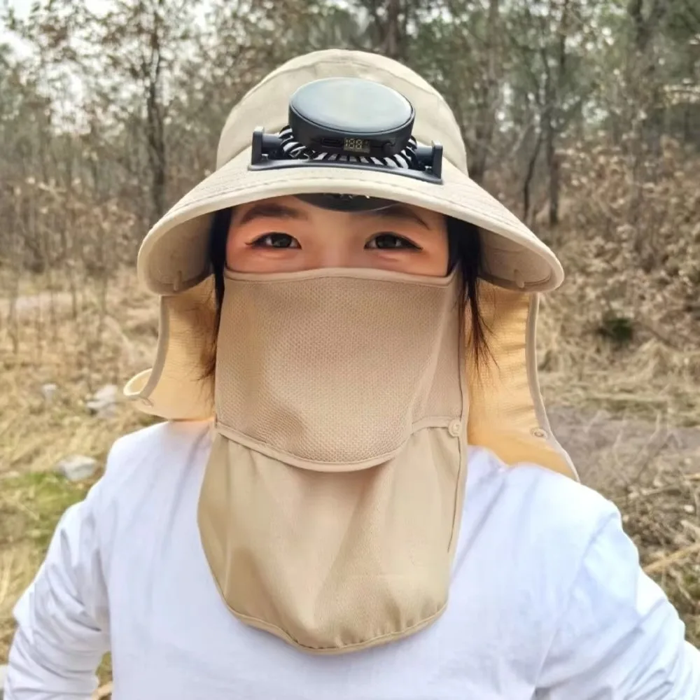 Portable Quick Dry Solar Fan Hat Solar Charging Breathable Wide Brim Sun Cap UV Protection With Mask Fishing Bucket Hat Sport
Portable Quick Dry Solar Fan Hat Solar Charging Breathable Wide Brim Sun Cap UV Protection With Mask Fishing Bucket Hat Sport