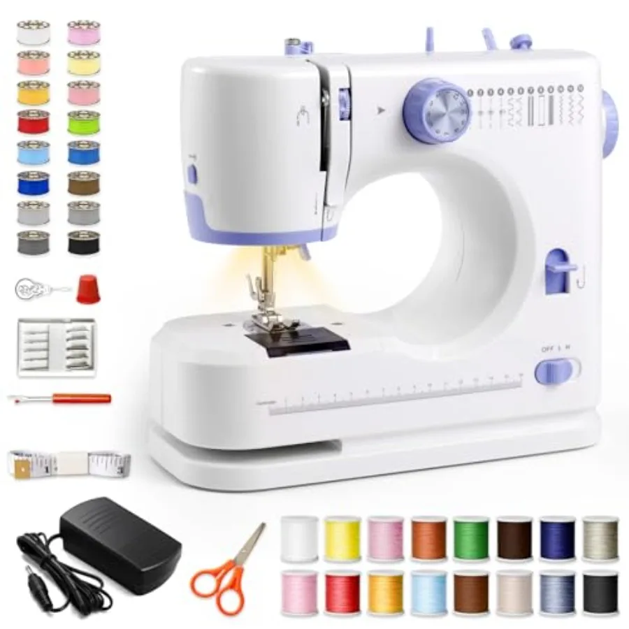Beginner-Friendly Mini Sewing Machine with 12 Built-in Stitches, Sewing Machine with Foot Pedal, Portable, High-Low Speeds, Per
Beginner-Friendly Mini Sewing Machine with 12 Built-in Stitches, Sewing Machine with Foot Pedal, Portable, High-Low Speeds, Per