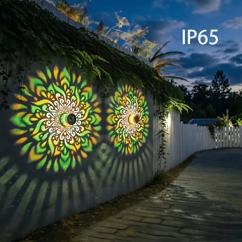 Colorful Mandala Lantern Solar Fence Light Outdoor Projection Wall Lamp for Garden Terrace and Stair Lighting Courtyard Backyard
Colorful Mandala Lantern Solar Fence Light Outdoor Projection Wall Lamp for Garden Terrace and Stair Lighting Courtyard Backyard
