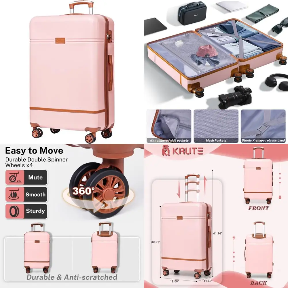 Большой чемодан Krute, 28-дюймовый чемодан с замком TSA, чемодан в клетку с жестким корпусом из АБС-пластика и спиннерными колесами, жесткие боковые чемоданы
Большой чемодан Krute, 28-дюймовый чемодан с замком TSA, чемодан в клетку с жестким корпусом из АБС-пластика и спиннерными колесами, жесткие боковые чемоданы