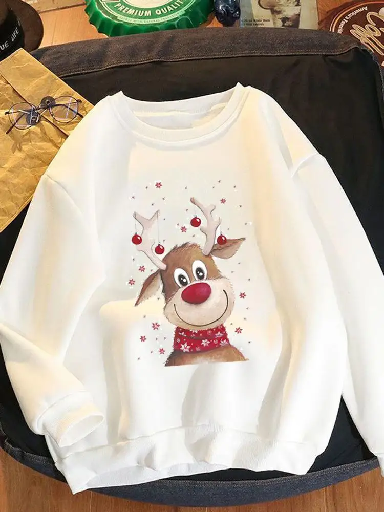 Lovely Deer Face Trend Women Fleece Clothing Christmas Spring New Year Fashion Winter Pullovers Print Female Graphic Sweatshirts
Lovely Deer Face Trend Women Fleece Clothing Christmas Spring New Year Fashion Winter Pullovers Print Female Graphic Sweatshirts
