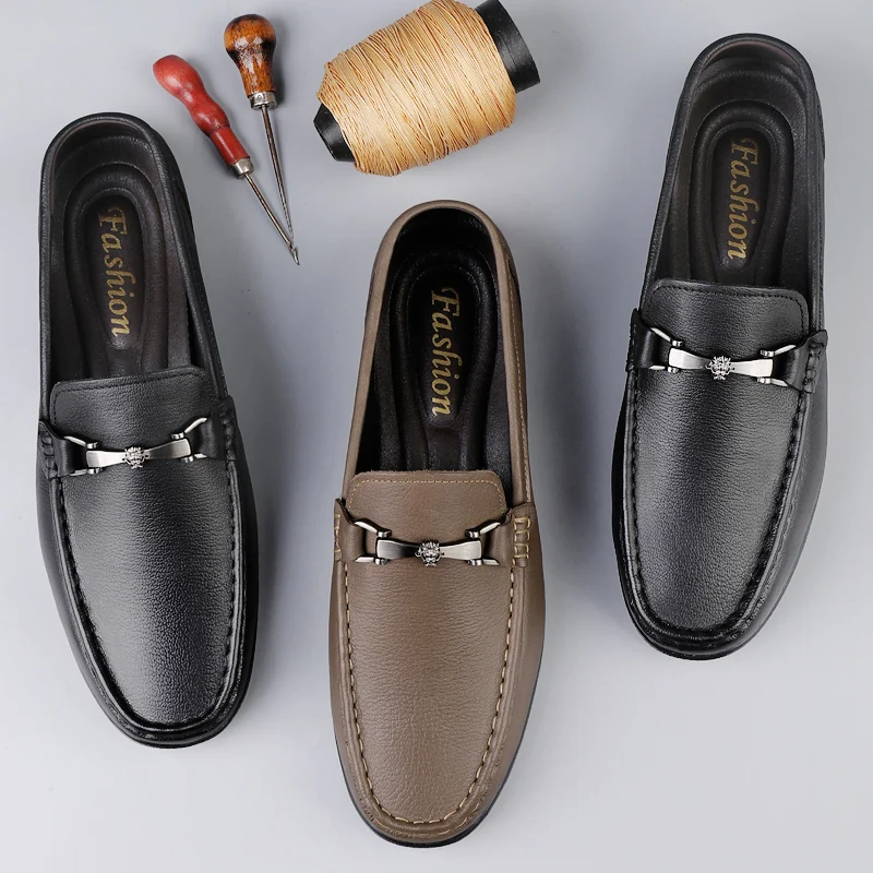 Мужская обувь премиум-класса из натуральной кожи, простые мужские удобные нескользящие мягкие туфли-лоферы для отдыха, офиса и вождения
Мужская обувь премиум-класса из натуральной кожи, простые мужские удобные нескользящие мягкие туфли-лоферы для отдыха, офиса и вождения