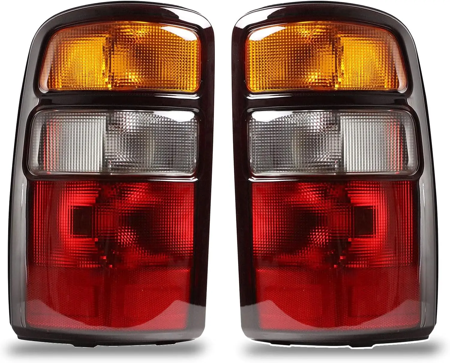 Tail Lights Compatible with 2000-2006 Chevy Tahoe Suburban GMC Yukon Yukon XL 1500 2500 Driver & Passenger Side Black Edge
Tail Lights Compatible with 2000-2006 Chevy Tahoe Suburban GMC Yukon Yukon XL 1500 2500 Driver & Passenger Side Black Edge