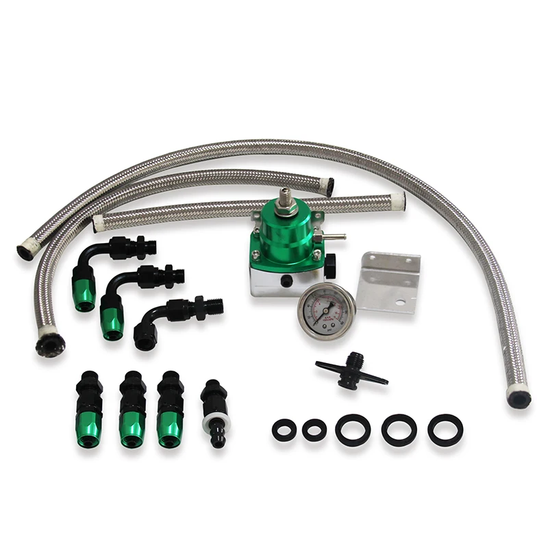 Racing Car Universal Adjustable Fuel Pressure Regulator Oil 160 psi Gauge Ann 6 Accessories End Gauge Hose Accessories Kit
Racing Car Universal Adjustable Fuel Pressure Regulator Oil 160 psi Gauge Ann 6 Accessories End Gauge Hose Accessories Kit