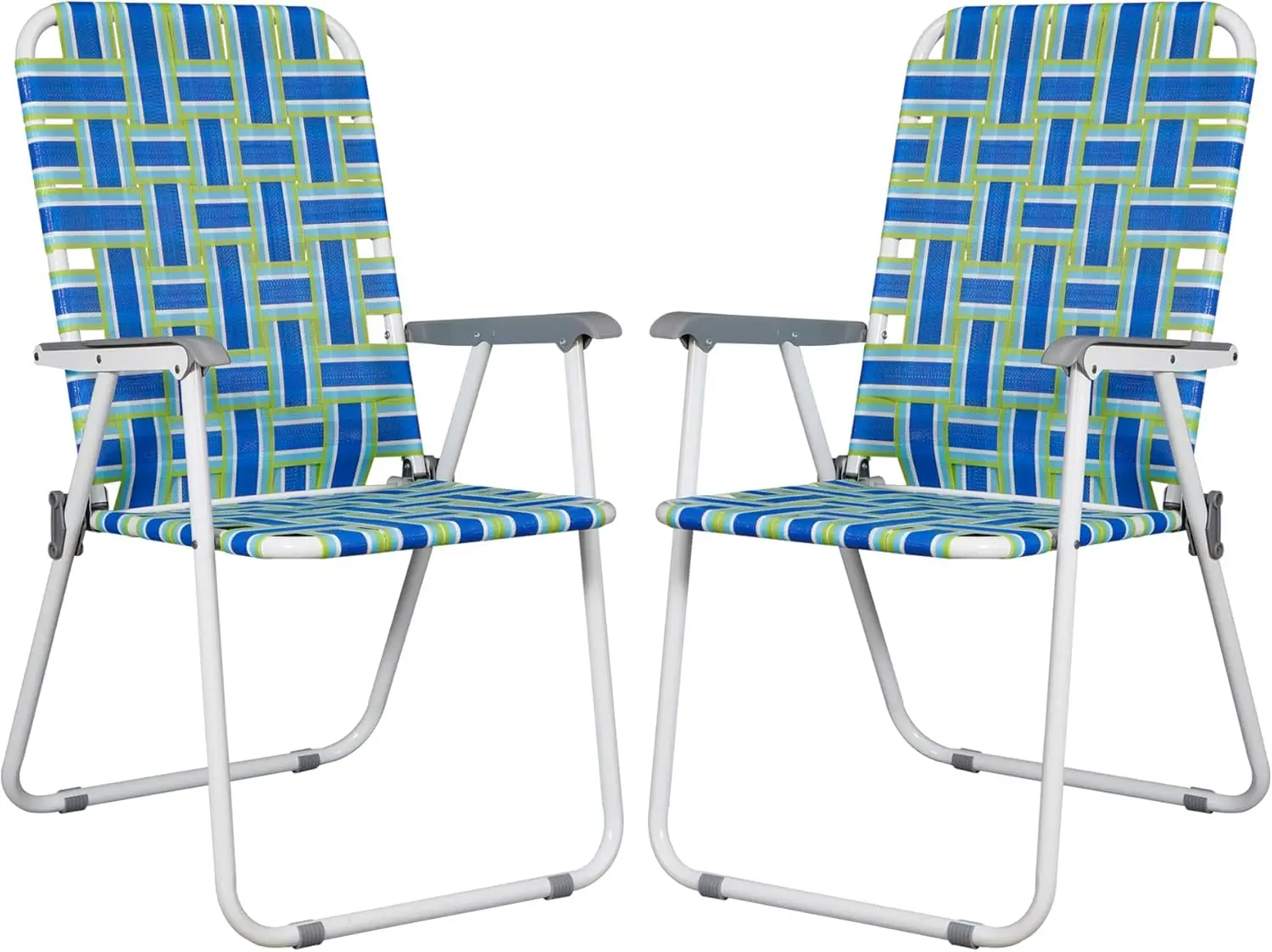 Set of 2 Folding Outdoor Chairs, Portable Metal Frame for Beach Camping BBQ Garden in Blue
Set of 2 Folding Outdoor Chairs, Portable Metal Frame for Beach Camping BBQ Garden in Blue