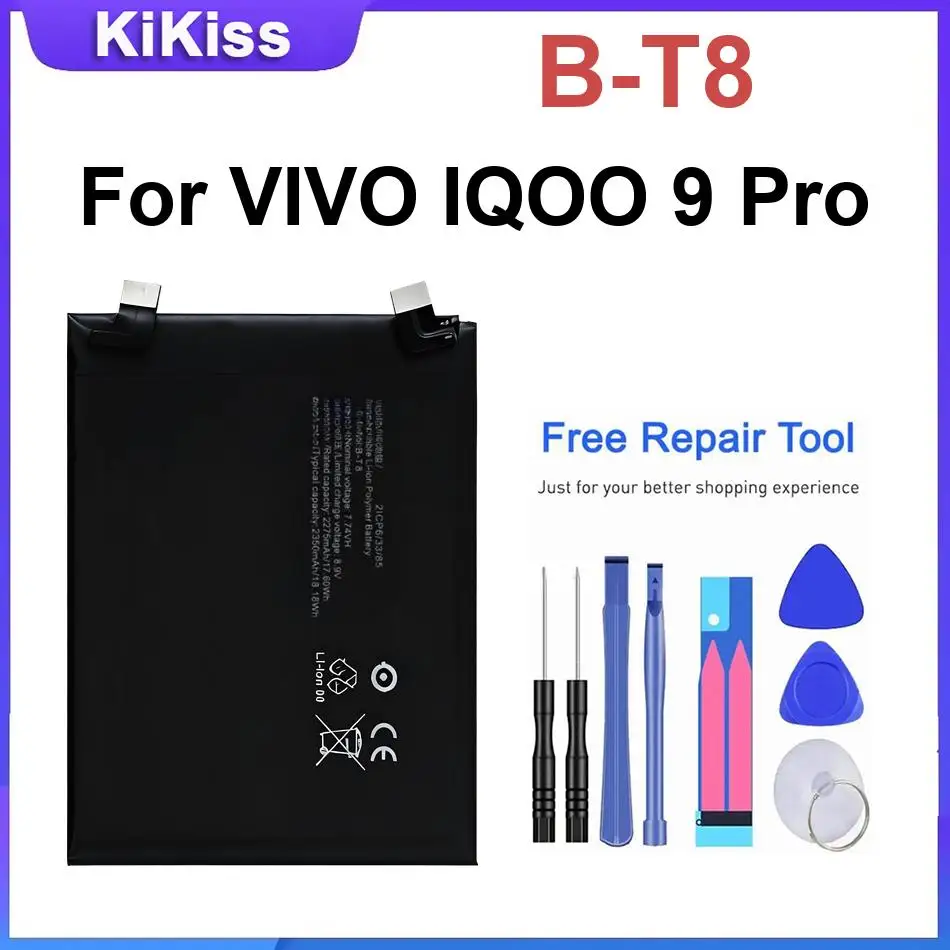 B-T8 Batteries For VIVO IQOO 9 Pro 2350mAh High-Performance Mobile phone Battery
B-T8 Batteries For VIVO IQOO 9 Pro 2350mAh High-Performance Mobile phone Battery
