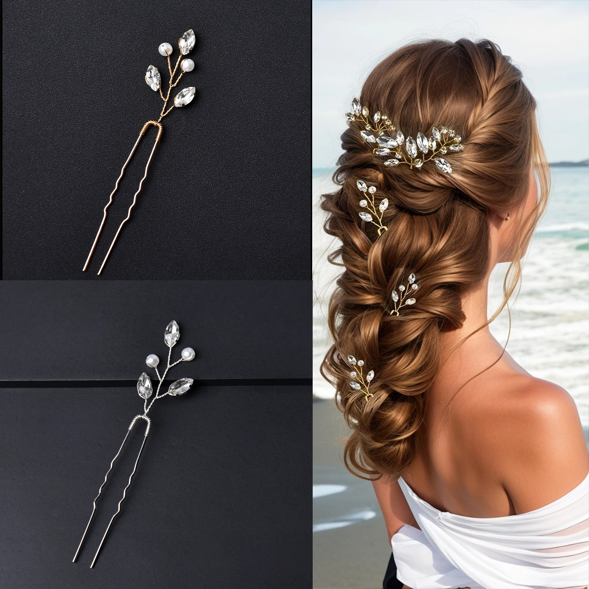 6pcs Faux Pearl Decor Hair Pins, Handcrafted U-shaped Hair Accessories, Fashionable Wedding Headwear Bridal Accessories
6pcs Faux Pearl Decor Hair Pins, Handcrafted U-shaped Hair Accessories, Fashionable Wedding Headwear Bridal Accessories