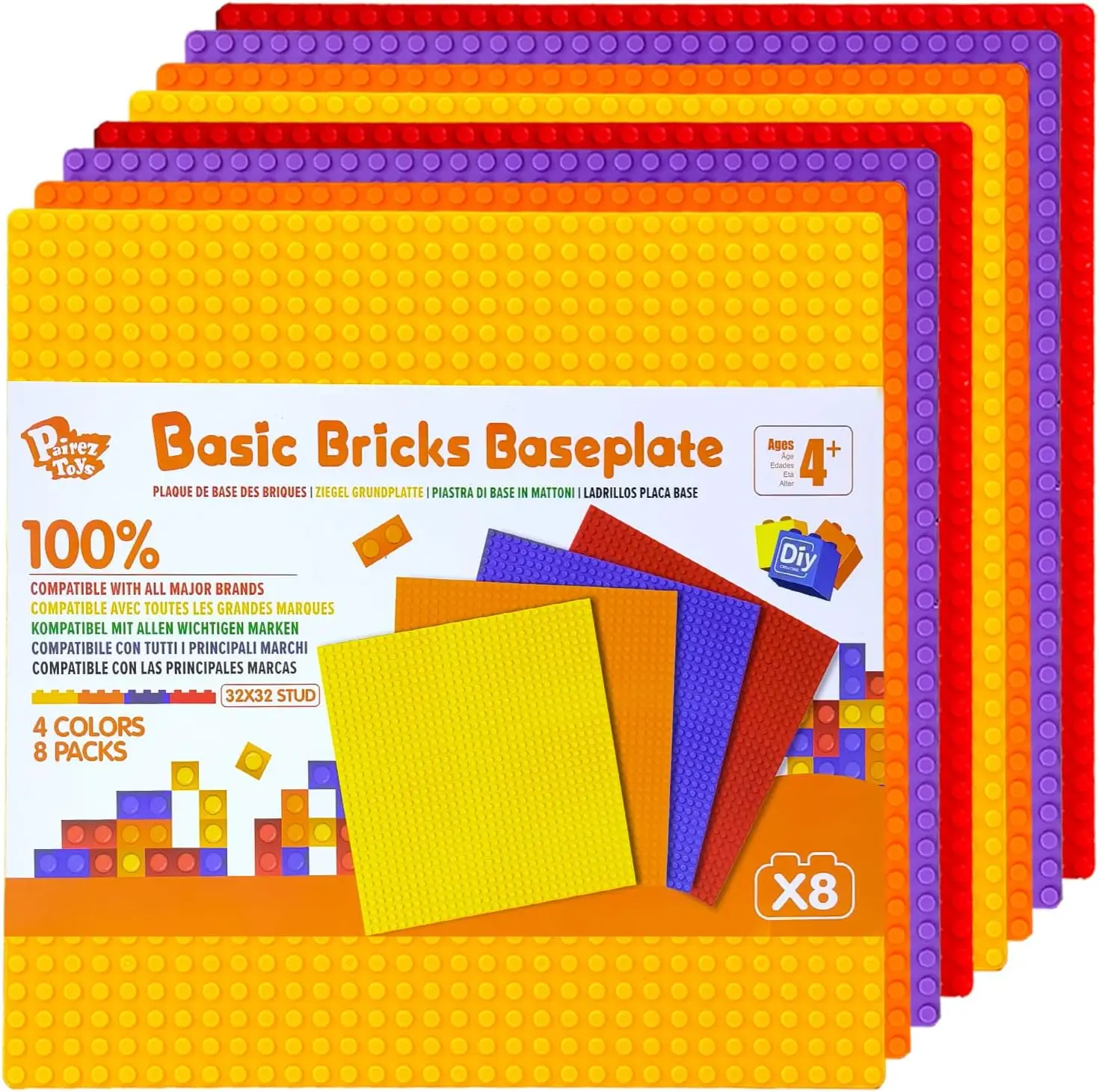 Classic Baseplate, 32x32 Square Baseplates, Flat Boards to Build on, Base for Tables, Mats, and More, Compatible with All Major
Classic Baseplate, 32x32 Square Baseplates, Flat Boards to Build on, Base for Tables, Mats, and More, Compatible with All Major