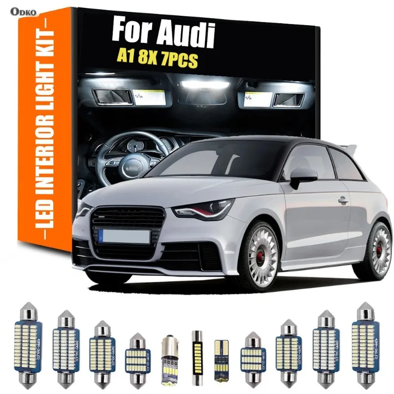Для Audi A1 8X 7 шт. светодиодный комплект внутреннего освещения для автомобилей, запчастей и аксессуаров, автомобильные фары, сигнальная лампа, автомобильные аксессуары
Для Audi A1 8X 7 шт. светодиодный комплект внутреннего освещения для автомобилей, запчастей и аксессуаров, автомобильные фары, сигнальная лампа, автомобильные аксессуары