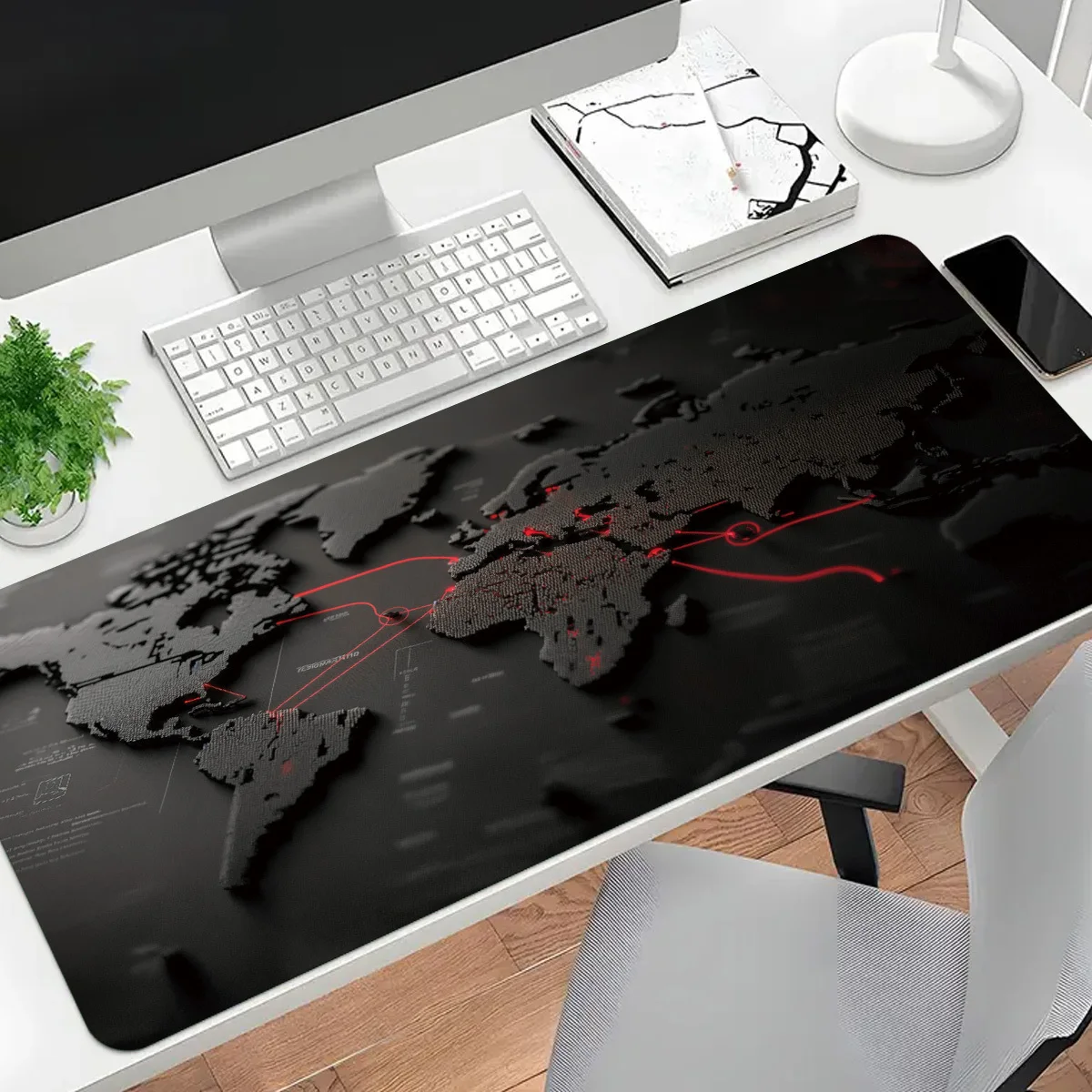 Large XL/XL Extended Gaming Desk Mat Compatible for PC Laptop Computer Non-Slip Desk Pad Office Study Gaming Desk Accessory