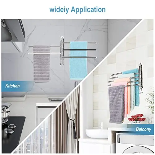 Five-Arm Swivel Towel Rack, 304 Stainless Steel Wall-Mounted Rotating Holder With Hook, Space-Saving Organizer For Bathroom,
Five-Arm Swivel Towel Rack, 304 Stainless Steel Wall-Mounted Rotating Holder With Hook, Space-Saving Organizer For Bathroom,
