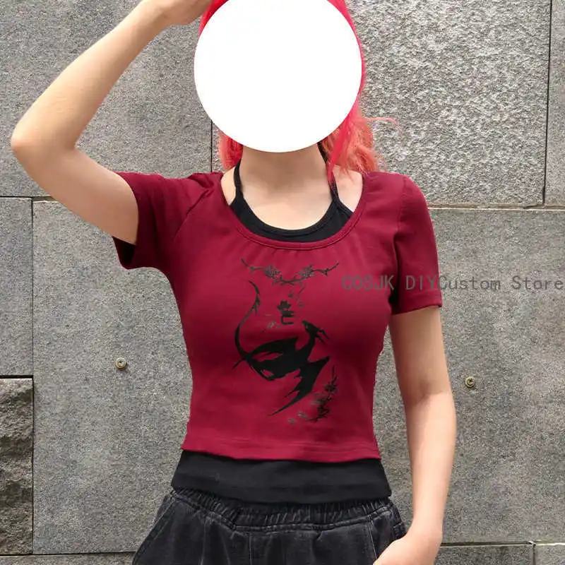 Game Love and Deepspace Sylus Red Summer False Two Pieces Short Sleeve T-shirt Tee Cosplay Costume Girl Student Tops
Game Love and Deepspace Sylus Red Summer False Two Pieces Short Sleeve T-shirt Tee Cosplay Costume Girl Student Tops